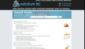 
							         Submit Ticket - Astutium								  
							    