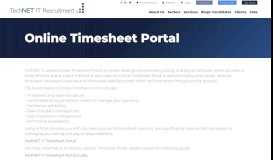 
							         Submit Timesheets - Candidate Online Timesheet Portal - TechNET IT ...								  
							    