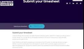 
							         Submit your timesheet - Lawrence Harvey								  
							    