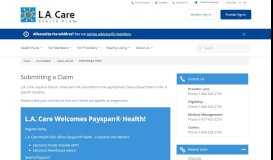 
							         Submitting a Claim | L.A. Care Health Plan								  
							    
