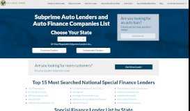 
							         Subprime Auto Lenders and Auto Finance Companies List | ACE								  
							    