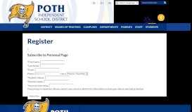 
							         Subscribe to Personal Page - Poth ISD								  
							    