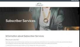 
							         Subscriber Services | Vermont.gov								  
							    