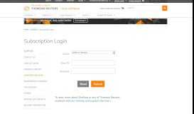 
							         Subscription Login | Customer Support | Thomson Reuters ...								  
							    