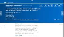 
							         Subscription to the Surgical Council on Resident Education web ...								  
							    