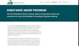 
							         Substance Abuse Program | Coalition for Construction Safety								  
							    