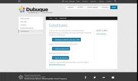 
							         Substitutes - Dubuque Community Schools								  
							    