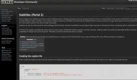 
							         Subtitles (Portal 2) - Valve Developer Community								  
							    