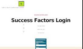 
							         Success Factors Login Sign In - SuccessFactors Login								  
							    