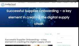 
							         Successful Supplier Onboarding – a key element in creating the digital ...								  
							    