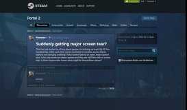 
							         Suddenly getting major screen tear? :: Portal 2 General Discussions								  
							    