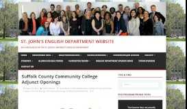
							         Suffolk County Community College Adjunct Openings – St. John's ...								  
							    