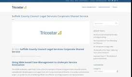
							         Suffolk County Council Use Case Management | Case Study - Tricostar								  
							    
