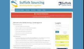 
							         Suffolk Sourcing - E-Tendering & Contract Management portal - Home								  
							    
