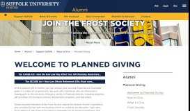 
							         Suffolk University Planned Giving :: Welcome to Planned Giving								  
							    