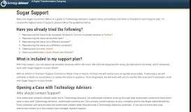 
							         Sugar Support | Technology Advisors, Inc.								  
							    
