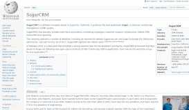 
							         SugarCRM - Wikipedia								  
							    