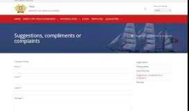 
							         Suggestions, compliments or complaints - Visa - Vistos								  
							    