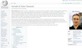 
							         Suicide of Tyler Clementi - Wikipedia								  
							    