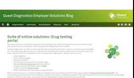 
							         Suite of online solutions: Drug testing portal | Quest Diagnostics								  
							    