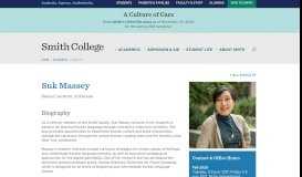 
							         Suk Massey | Smith College								  
							    