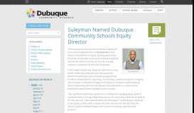 
							         Suleyman Named Dubuque Community Schools Equity Director ...								  
							    