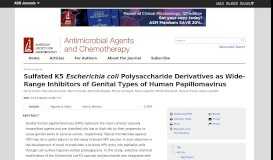 
							         Sulfated K5 Escherichia coli Polysaccharide Derivatives as Wide ...								  
							    