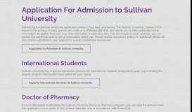 
							         Sullivan University Admission | Apply Online Today | Sullivan University								  
							    