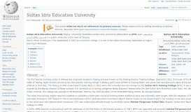 
							         Sultan Idris Education University - Wikipedia								  
							    