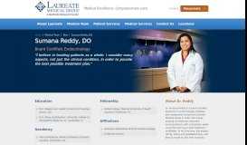 
							         Sumana Reddy, DO - Laureate Medical Group > Medical Team > Bios ...								  
							    