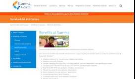 
							         Summa Health System - Benefits at Summa								  
							    