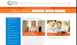 
							         Summa Health System - Specialized Services								  
							    