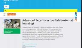 
							         Summary of Advanced Security in the Field (external learning)								  
							    
