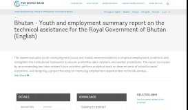 
							         Summary Report on the Youth and Employment Technical Assistance ...								  
							    