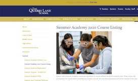 
							         Summer Academy 2019 Course Listing - The Quarry Lane School								  
							    