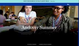 
							         Summer - Andover | An independent and inclusive coed boarding high ...								  
							    