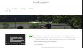 
							         Summer Camps « The Garden Montessori								  
							    