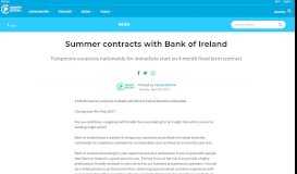 
							         Summer contracts with Bank of Ireland | CareersPortal.ie								  
							    