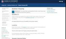 
							         Summer Housing | Housing & Residence Life | American University ...								  
							    