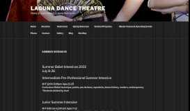 
							         Summer Intensive – Laguna Dance Theatre								  
							    