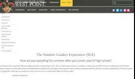 
							         Summer Leaders Experience | United States Military Academy West ...								  
							    