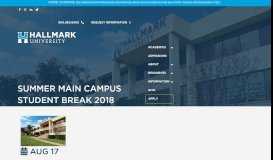 
							         Summer Main Campus Student Break 2019 - Hallmark University								  
							    
