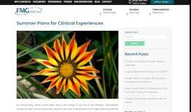 
							         Summer Plans for Clinical Experiences – FMG Portal								  
							    
