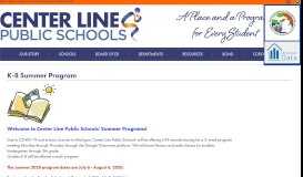 
							         Summer Program - Miscellaneous - Center Line Public Schools								  
							    