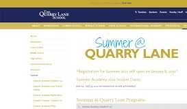 
							         Summer Program - Summer - The Quarry Lane School								  
							    