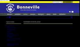 
							         SUMMER SCHOOL 2018 - Bonneville Online High School								  
							    