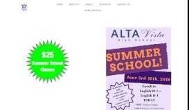 
							         Summer School - Alta Vista High School								  
							    