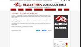 
							         Summer School Enrollment Underway - Reeds Spring School District								  
							    