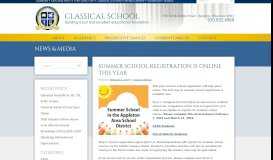 
							         Summer School registration is online this year | Classical School of ...								  
							    