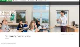 
							         Summer vacancies at Bede's Summer School								  
							    